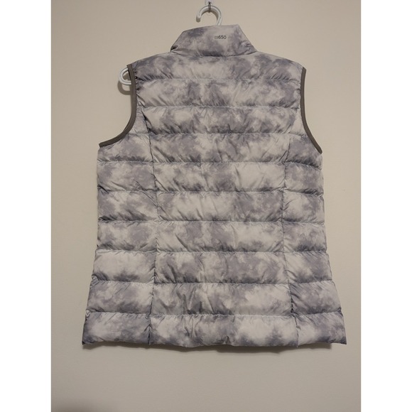 Eddie Bauer Women's EB650‎ Zip Up Down Puffer Vest Size Large L White Gray Cloud - Picture 2 of 5
